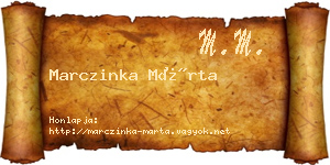 Marczinka Márta névjegykártya