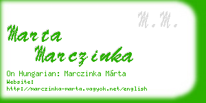 marta marczinka business card